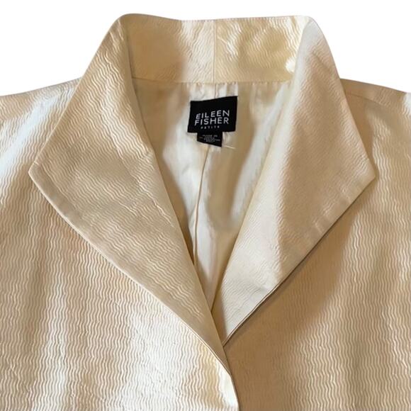Eileen Fisher Blazer Silk Jacket Minimalist - Picture 3 of 9